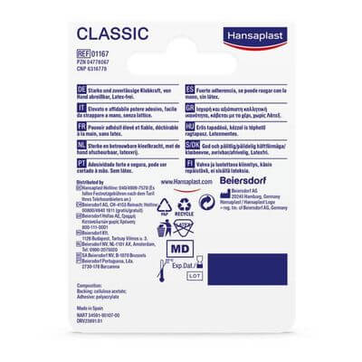 HANSAPLAST Fixierpflaster Classic 1,25 cmx5 m